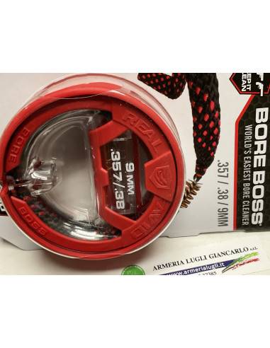kit pulizia corda Bore Boss per pistole calibro 357 38 9x21 9x 19