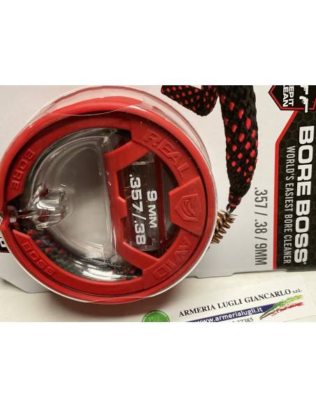 kit pulizia corda Bore Boss per pistole calibro 357 38 9x21 9x 19
