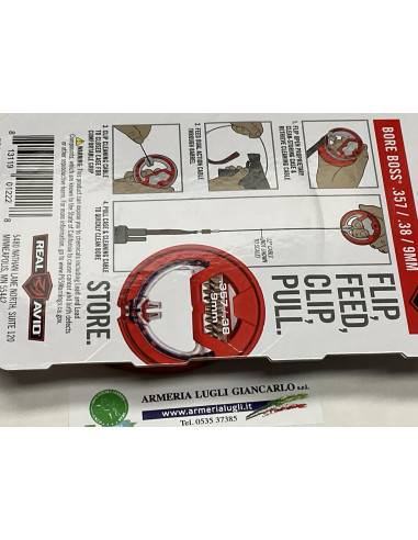 kit pulizia corda Bore Boss per pistole calibro 357 38 9x21 9x 19