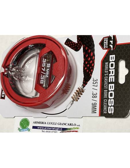 kit pulizia corda Bore Boss per pistole calibro 357 38 9x21 9x 19