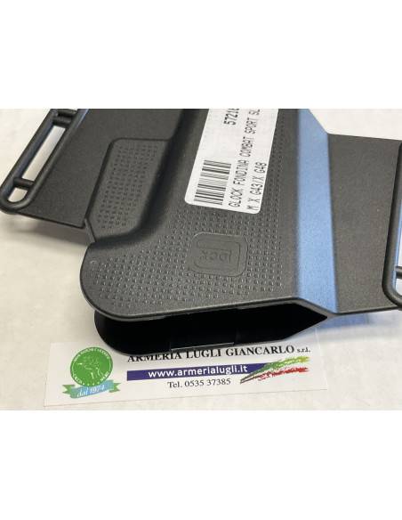 Fondina sottile per glock polimero modello combat sport sli taglia m per glock 43 43 x e  g48 in polimero codice 572166