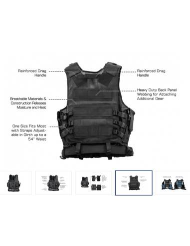 Giubbotto tattico porta oistole caricatore UTG 547 LAW ENFORCEMENT TACTICAL VEST, RIGHT HANDED, BLACK SKU PVC-V547BT