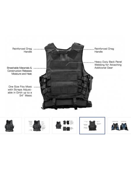Giubbotto tattico porta oistole caricatore UTG 547 LAW ENFORCEMENT TACTICAL VEST, RIGHT HANDED, BLACK SKU PVC-V547BT