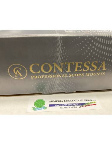 Attacco ATTACCHI PER ARMI CONTESSA monopezzo con anelli a base gancio rapido nero da 34 mm  codice sbt03 con bolla