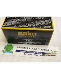 Palle Ogive Sako calibro 30 codice 236A 50 pezzi superhammerhead 7,85 mm 11,7 g 180 grani