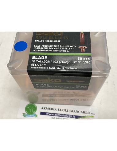 Ogive palle monolitiche Sako calibro 30 308  rifle bullets  blade  50 pezzi 162 grani  codice 656A TXM