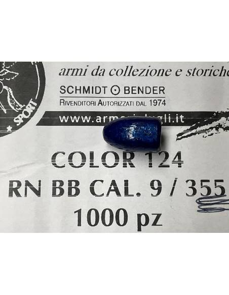 Palle ogive ricarica  Armeria Lugli nostra produzione verniciate calibro 9x21 RN BB 355 124 GRANI 1000 PEZZI
