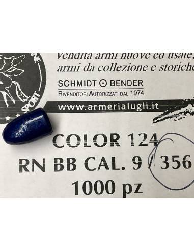 Palle ogive armeria Lugli di nostra produzione verniciate calibro 9 mm  9x21colorate  RN BB 356 1000 pezzi