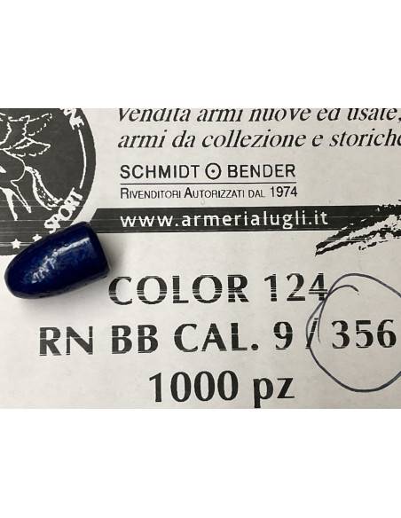 Palle ogive armeria Lugli di nostra produzione verniciate calibro 9 mm  9x21colorate  RN BB 356 1000 pezzi