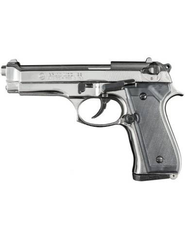 BRUNI PISTOLA  BERETTA 92 NIKEL CALIBRO 9 MM 9PAK  SALVE codice 1305N salve scacciacani