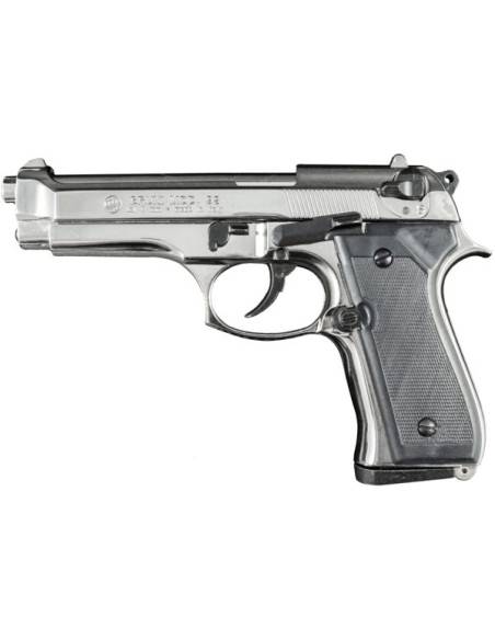 BRUNI PISTOLA  BERETTA 92 NIKEL CALIBRO 9 MM 9PAK  SALVE codice 1305N salve scacciacani
