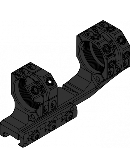 Attacco SPUHR SP-4022 Ø34 H38MM 0MIL Picatinny Mount codice 453469