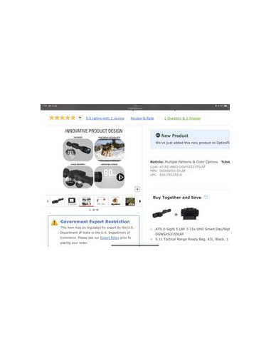 Ottica notturna ATN X-SIGHT 5 LRF 3-15X ATN X-SIGHT 5 Pro 3-15x DAY/NIGHT HD WI-FI LRF 1000mt