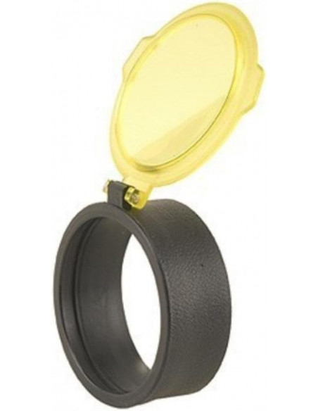 Tappi ottica Flip Open Quake Bushwacker Size 1 Amber Scope Cover Made From State-Of-The-Art Polymer  codice 7 da 55,9 a 62,20 mm