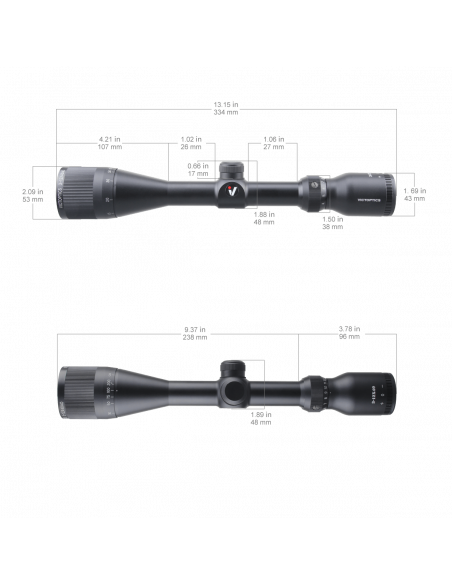 VictOptics C4 3-12x40 ottica compreso di attacchi codice opsl29