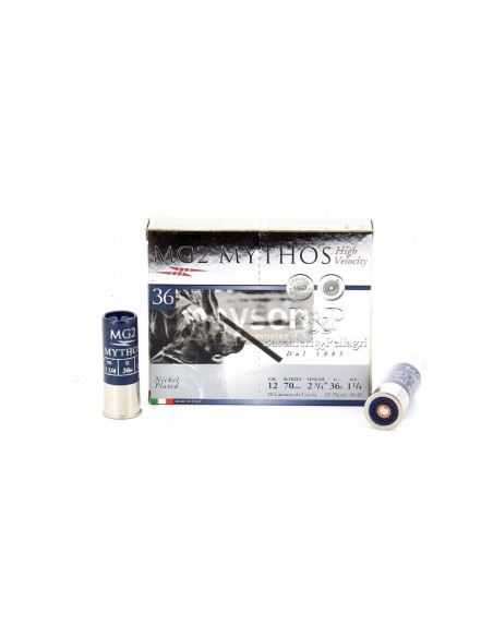 Cartucce B&P Mythos MG2 Cal. 12 36gr piombi 5-6-3-4-