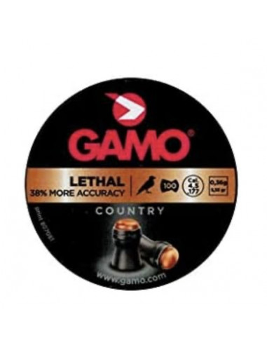 Pallini pellet piombini per carabina Gamo lethal calibro 4,5 quantità 100 pezzi Gamo Lethal Cal.4,5 0,36G