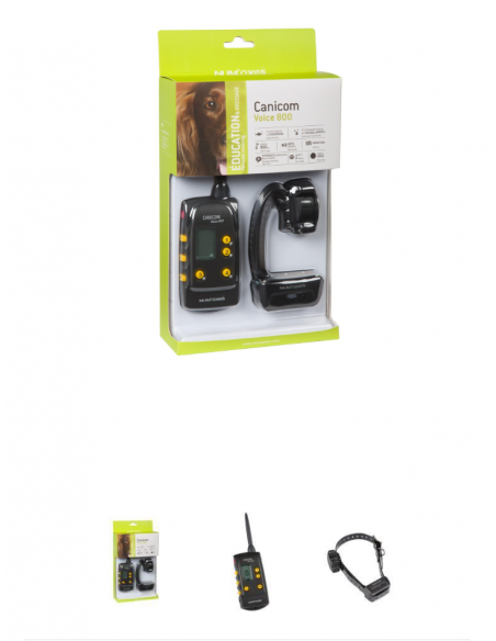 NUM'AXES - Set di Dressage CANICOM Voice 800 - Collana e Telecomando di Dressage - Educazione Vocale