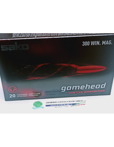 CARTUCCE COLPI MUNIZIONI SAKO  CALIBRO 300  WIN. MAG. 180 GRANI SAKO GAMEHEAD 20 CARTUCCE