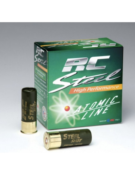 CARTUCCE IN ACCIAIO CALIBRO 12 RC ATOMIC LINE 32 STEEL HP PIOMBO 3