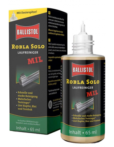 Ballistol Robla Solo Mil Barrel Cleaner – Multicolore, 65 ml solvente per pulizia armi corte e lunghe