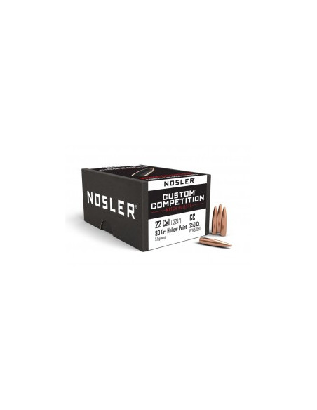 NOSLER COMPETITION 53080 Palle HPBT Cal.22.224'' 80grs Conf. da 250 palle