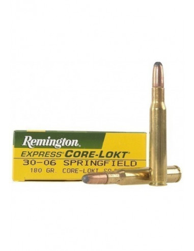 Cartucce colpi munizioni REMINGTON calibro 30-06 Core Lockt 180 gr. SP codice c00661a