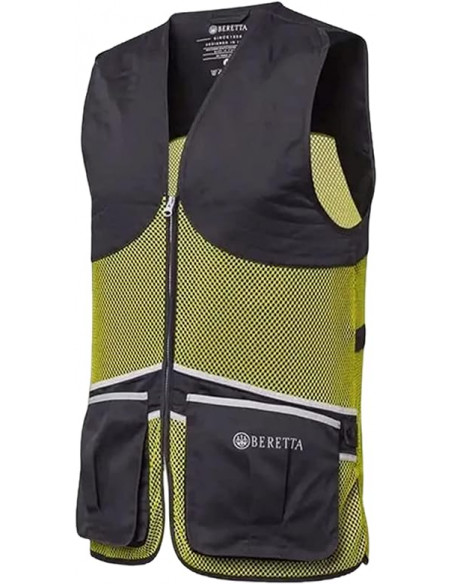 BERETTA Art. GT671 T1553 09SV Gilet da Competizione Traspirante Unisex a Rete Piena. Colore: Ghiaccio Grigio TAGLIA L