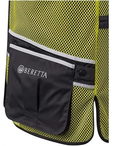 BERETTA Art. GT671 T1553 09SV Gilet da Competizione Traspirante Unisex a Rete Piena. Colore: Ghiaccio Grigio TAGLIA L