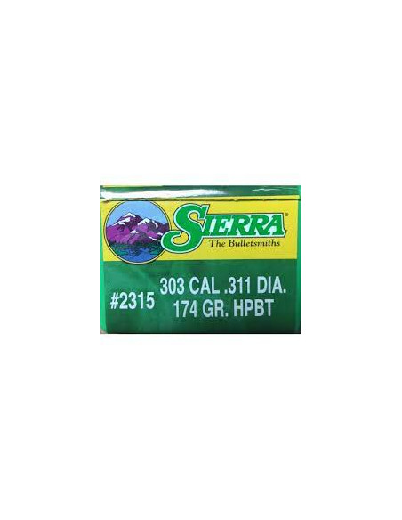escrizione Recensioni (0) Vuoi altre informazioni su questo articolo?  Sierra 311" 174GR HPBT Matchking 2315 cal.303