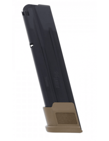 Caricatore Sig Sauer 21 colpi con pad coyote modello P320 m17 m18 9 mm full size 21 rd codice 373242