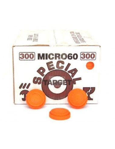 Piattelli piattello MICRO60  arancio fluorescente piccoli per tiro al piattello manuale 300 pezzi