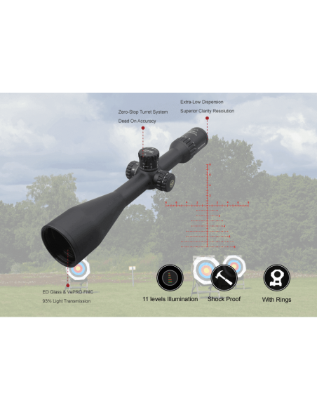 Ottica Vector optics Continental x8 4-32x56 SFP ZERO STOP Tactical Scope ED Item No :SCOL-T51