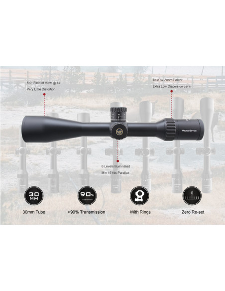 Ottica Vector Optics Continental 4-24X50T SCOL-54