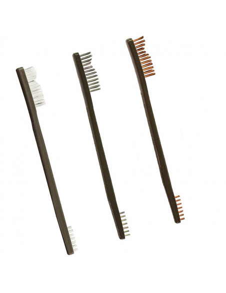 Otis Variety Pack A/P Brushes (3 Nylon, 3 Bronze, 3 Stainless Steel) FG-316-BP by Otis Technology scovoli pulizia ami  c13234
