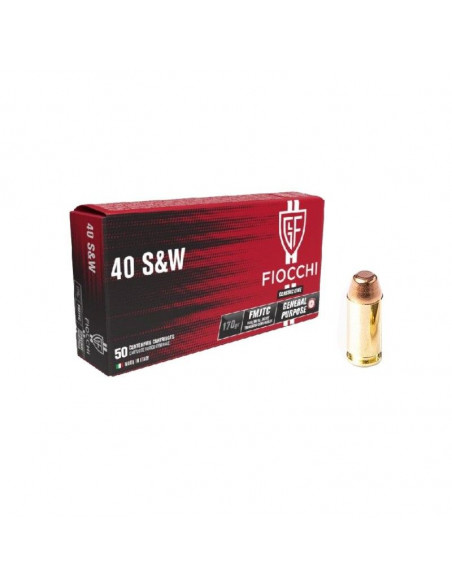 FIOCCHI CARTUCCE CAL. 40 S&W FMJ TC 170grs *Conf. da 50pz*