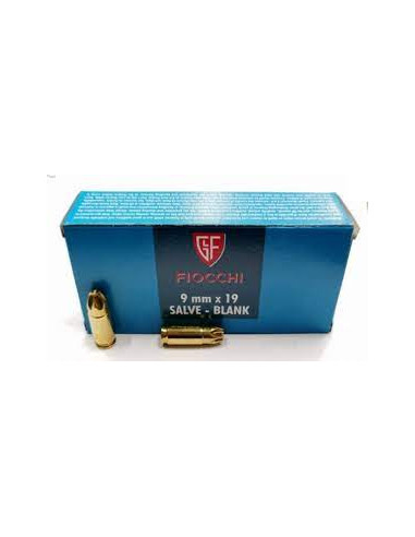 Fiocchi 9MM BLANK Pistol Blank 9mm Luger 50rd Box 9x19 colpi a salve