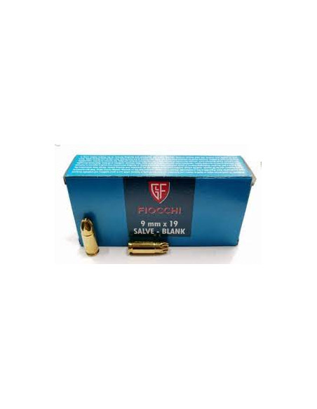 Fiocchi 9MM BLANK Pistol Blank 9mm Luger 50rd Box 9x19 colpi a salve