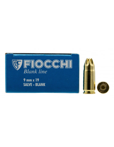 Fiocchi 9MM BLANK Pistol Blank 9mm Luger 50rd Box 9x19 colpi a salve