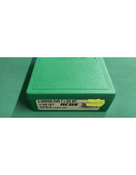 Dies RCBS p/n:56187 calibro 6.5mmX65 RWS F L DIE SET