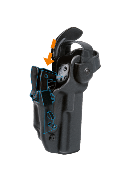 Fondina radar 1957 Glock 17/22 6707mg-5526  - Fondina 2 Fast extreme con passante fisso DESTRA