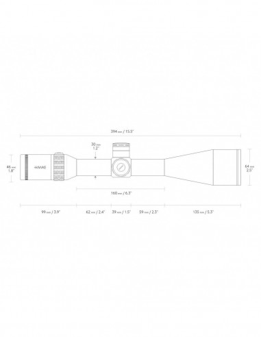 OTTICA HAWKE SIDEWINDER 30 SF 8-32X56 HALF MIL CODICE 393730