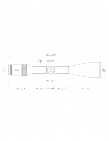 OTTICA HAWKE SIDEWINDER 30 SF 8-32X56 HALF MIL CODICE 393730