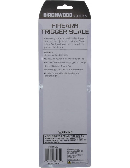 Birchwood Casey Gun Trigger Scale Durable Versatile Compact Accurate 0-11 Lbs Weight Measuring Gunsmithing Tool BC-TRGSCL