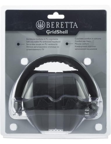 BERETTA Cuffie da Tiro GridShell, Elevata Protezione Acustica dal Rumore da Sparo H 32dB cf021000020999