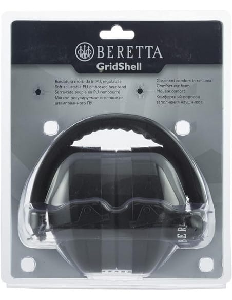 BERETTA Cuffie da Tiro GridShell, Elevata Protezione Acustica dal Rumore da Sparo H 32dB cf021000020999