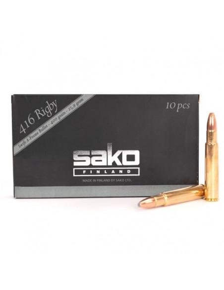 Cartucce Munizioni Sako calibro Sako.416 Rigby 400 graani  SP 10 colpi 25,9 grammi
