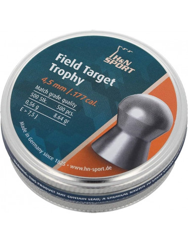 Pallini piombini H&N Field Target Trophy calibro 4,5 0,56 g 500 npezzi 8.64 gr