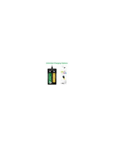 Vapcell Q2S-C caricabatterie Smart 2 Slot 1A indicatore LED per 21700 18650 18350 14500 caricabatteria Thermtec Vidar 335L