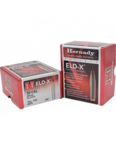 HORNADY ELD-X 3076 Palle Ogive ricarica Calibro 30.308'' 200grs Conf. da 100 palle